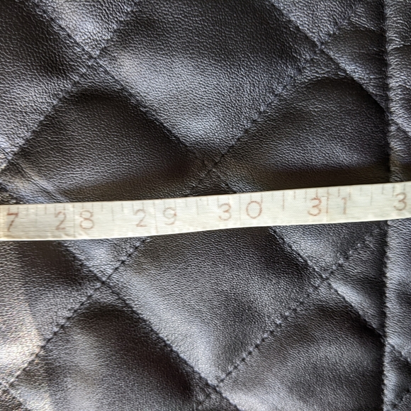 Leather Quilted Mini Dress - Picture 12 of 17